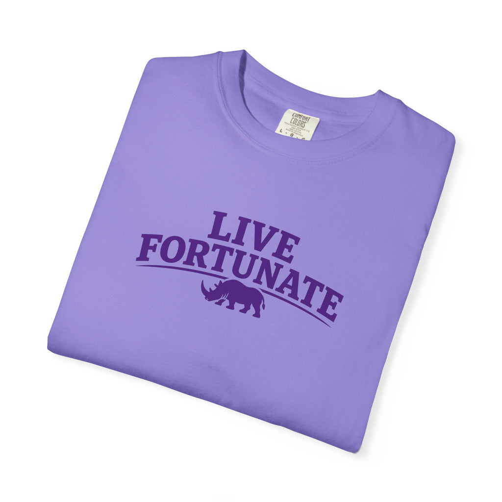 Live Fortunate Rhino Graphic T‑Shirt