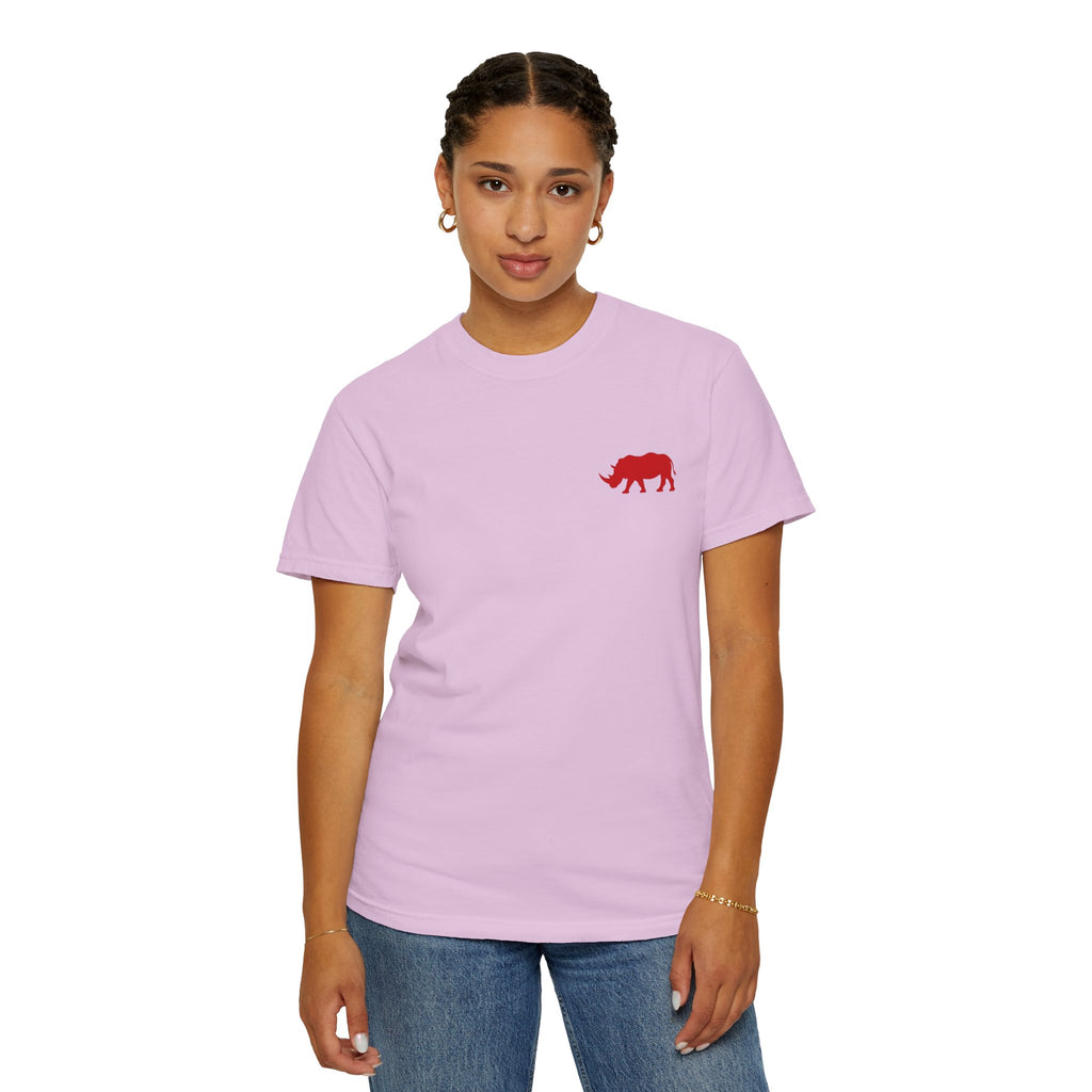 Live Fortunate Rhino T-Shirt — Red Rhino Logo Tee