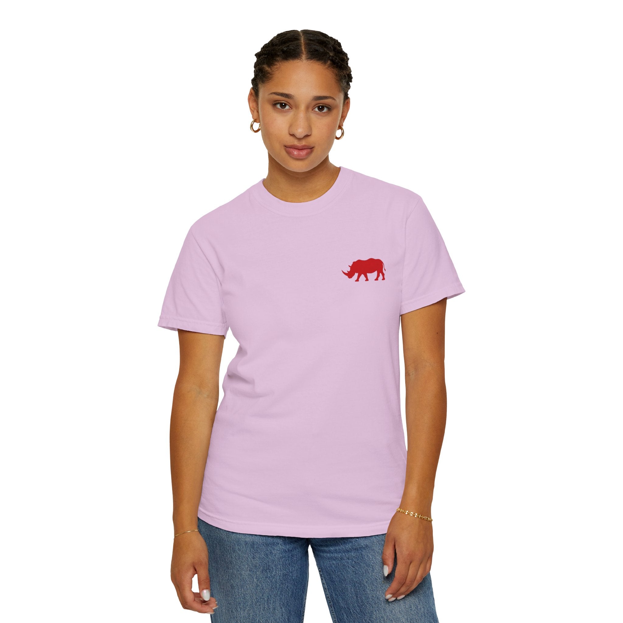 Live Fortunate Rhino T-Shirt — Red Rhino Logo Tee