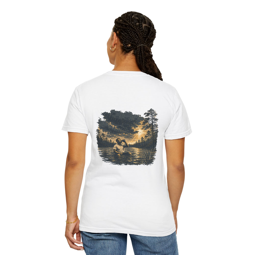Sunset Vintage T-Shirt — Lake Scene