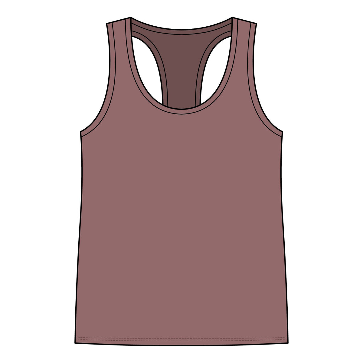 Fortunate Women’s Racerback Tank – Gold Wordmark