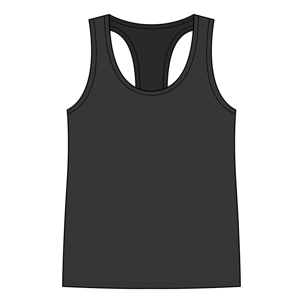 Fortunate Women’s Racerback Tank – Gold Wordmark