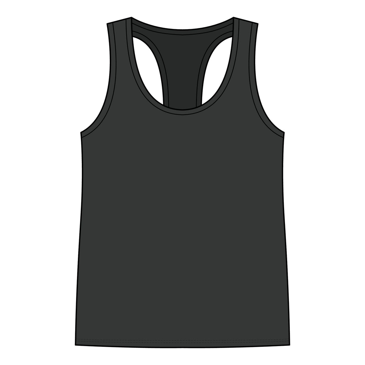 Fortunate Women’s Racerback Tank – Gold Wordmark