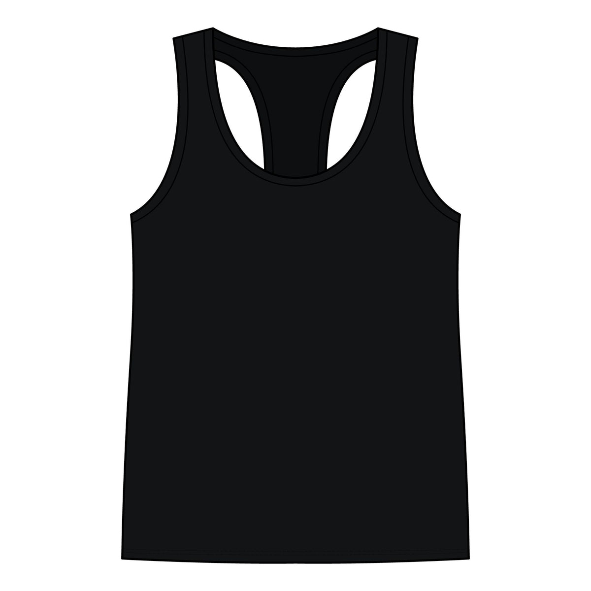 Fortunate Women’s Racerback Tank – Gold Wordmark