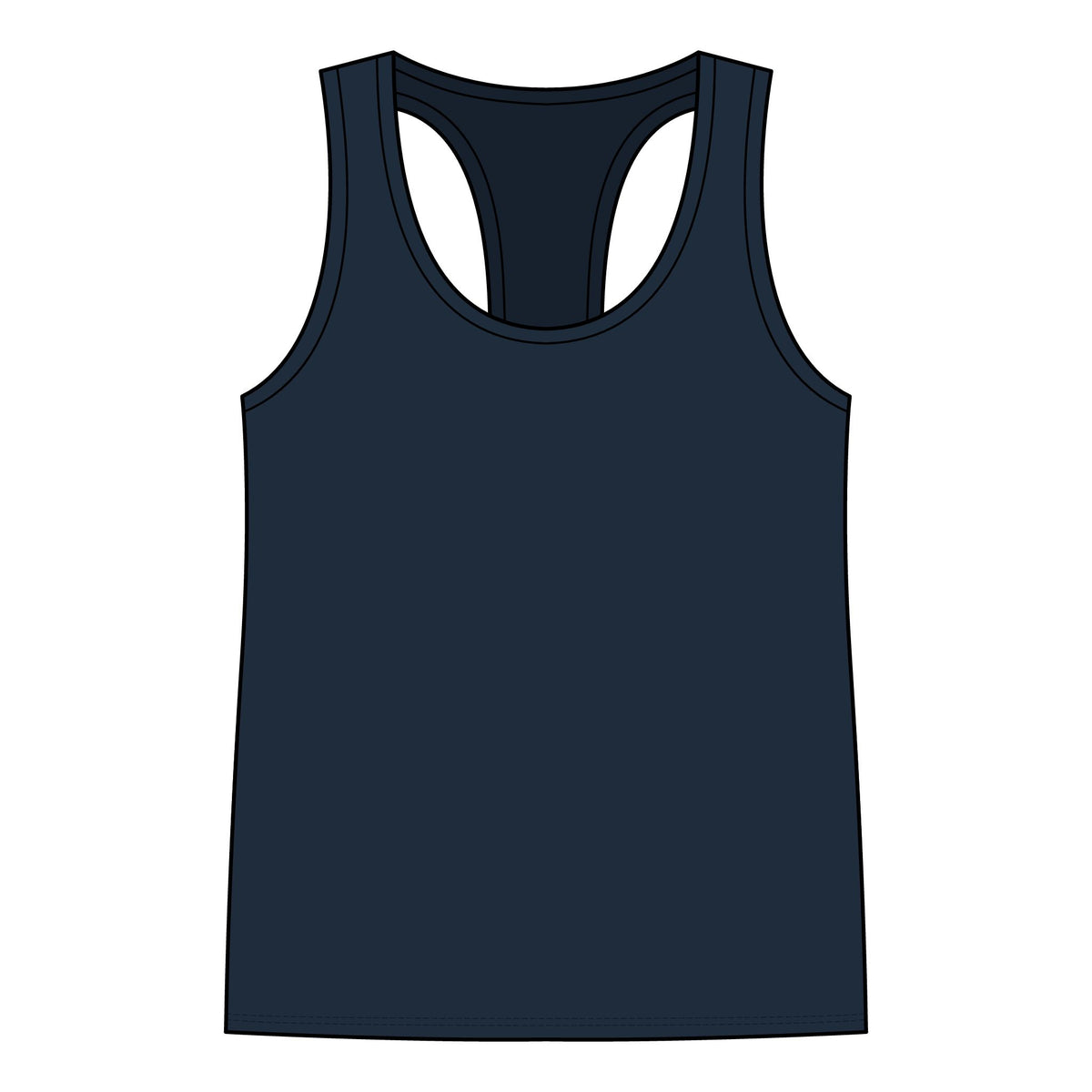 Fortunate Women’s Racerback Tank – Gold Wordmark
