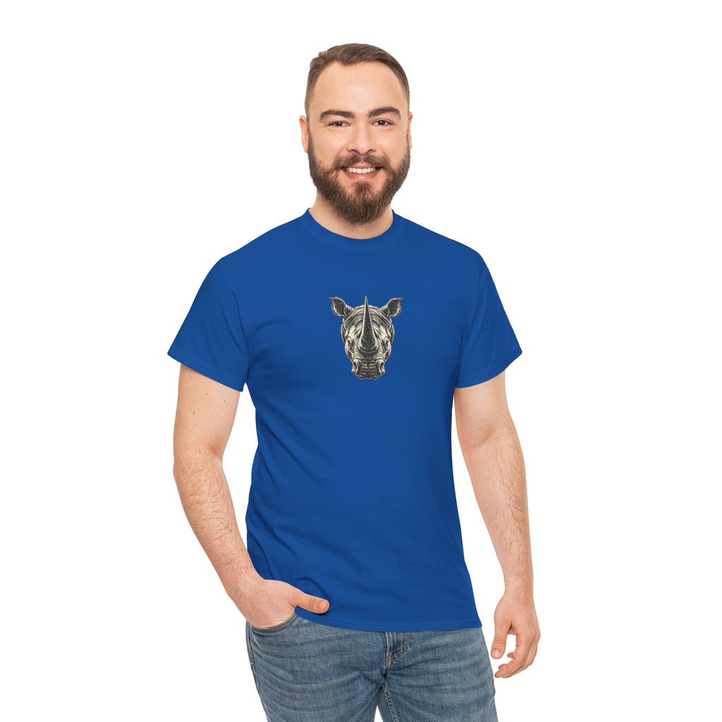 Rhino Mindset Men’s Front & Back Graphic T-Shirt | Live Fortunate