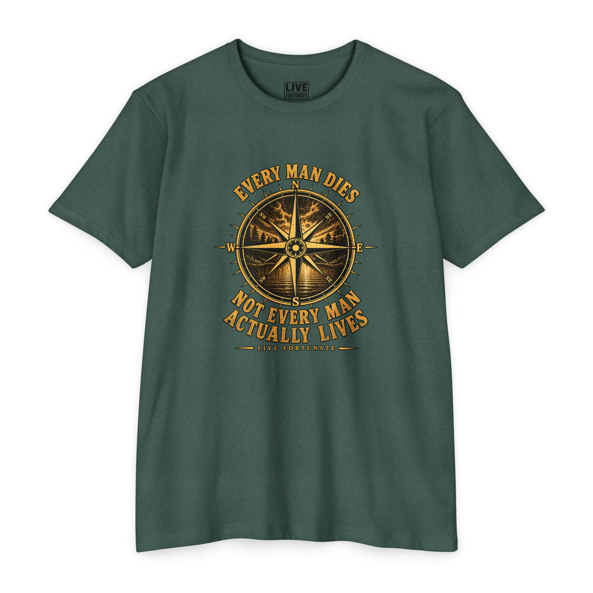"Every Man Dies, Not Every Man Actually Lives" Compass Graphic Tee