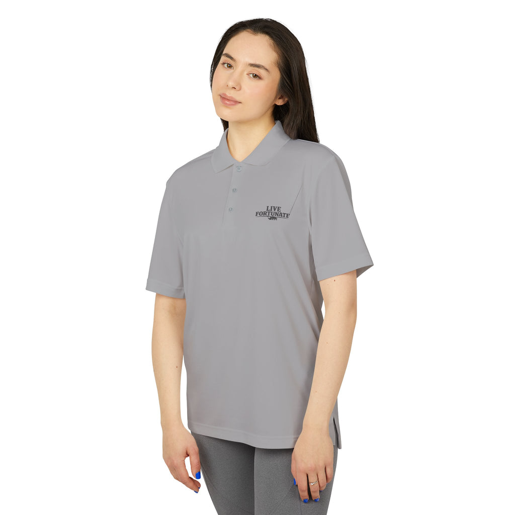 Live Fortunate Men’s Adidas Performance Polo – Embroidered Rhino Logo