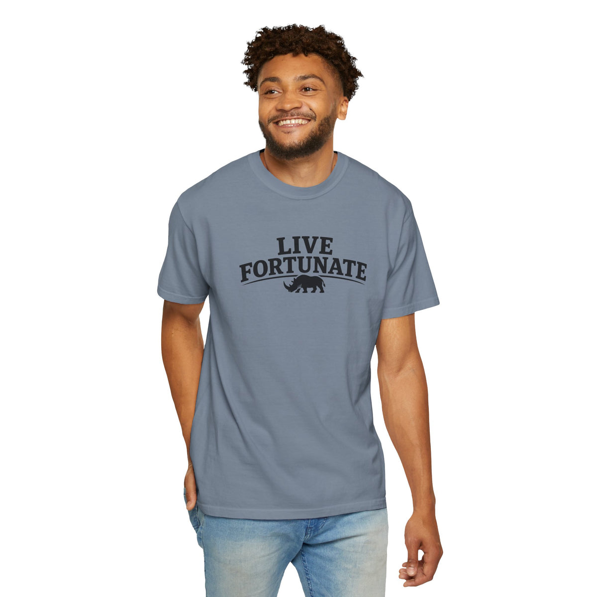 Rhino Logo T-Shirt — LiveFortunate.com Graphic Tee