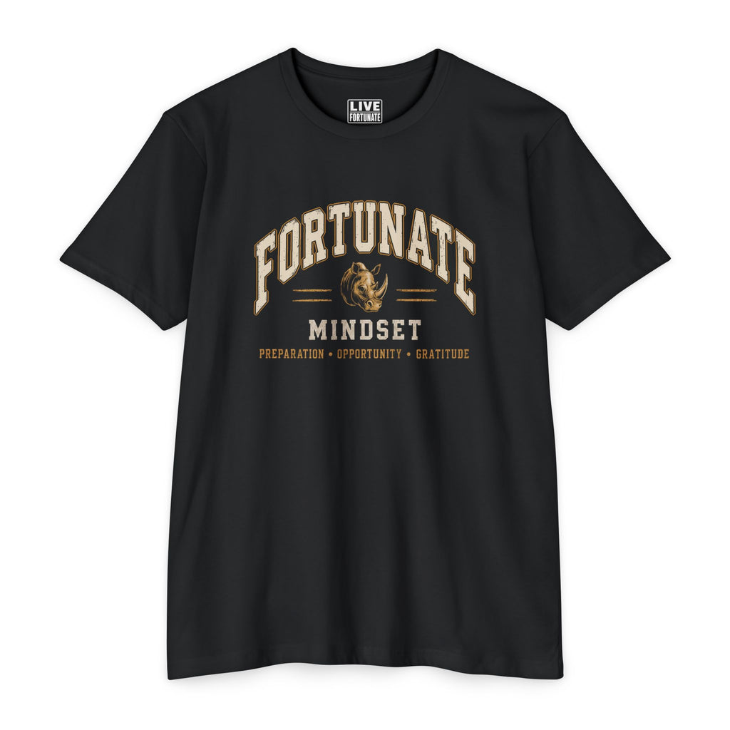 Fortunate Mindset Men’s Vintage Rhino Graphic T-Shirt | Live Fortunate