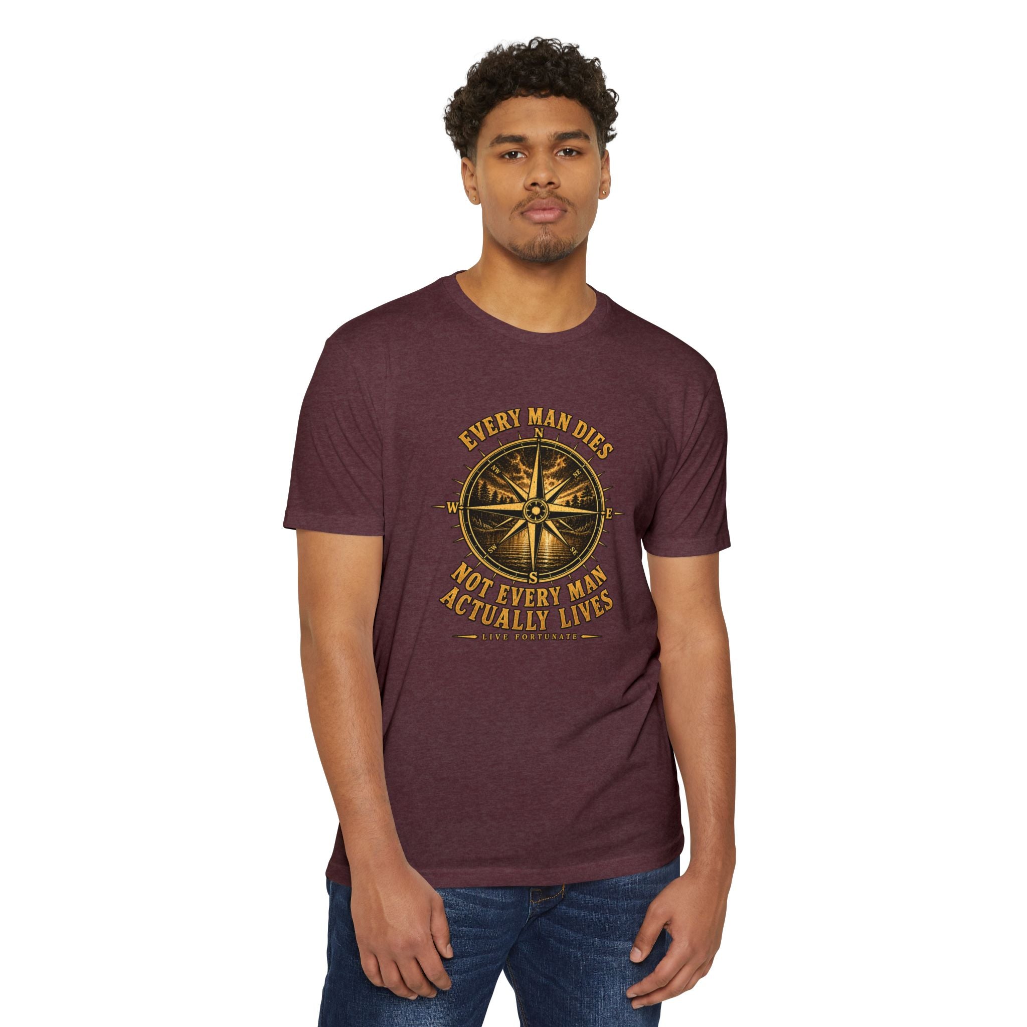 "Every Man Dies, Not Every Man Actually Lives" Compass Graphic Tee