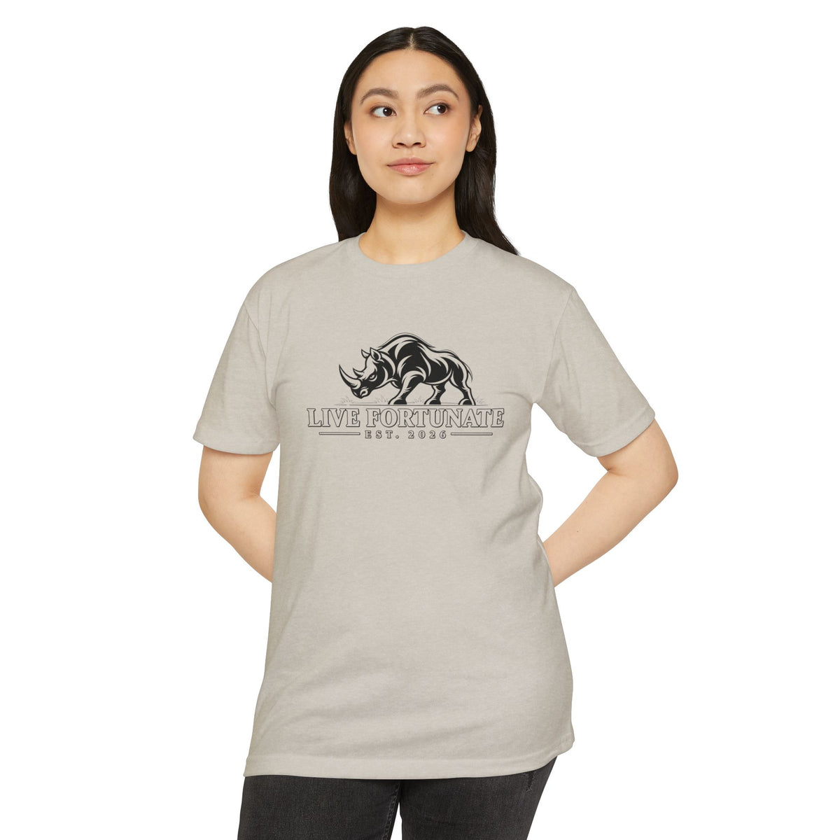 Live Fortunate EST. 2026 Rhino Tee