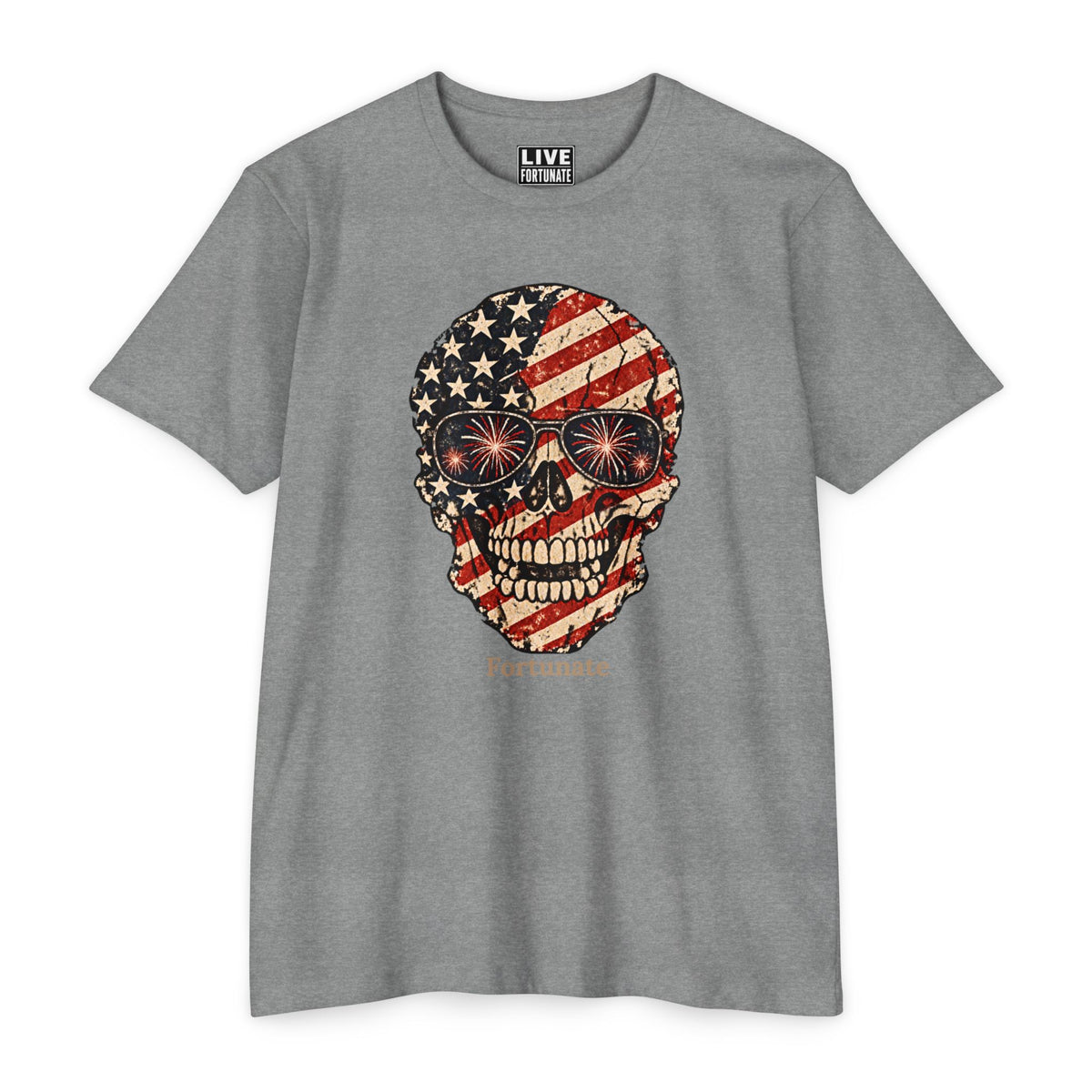 Fortunate American Skull T-Shirt – Live Bold. Live Fortunate.