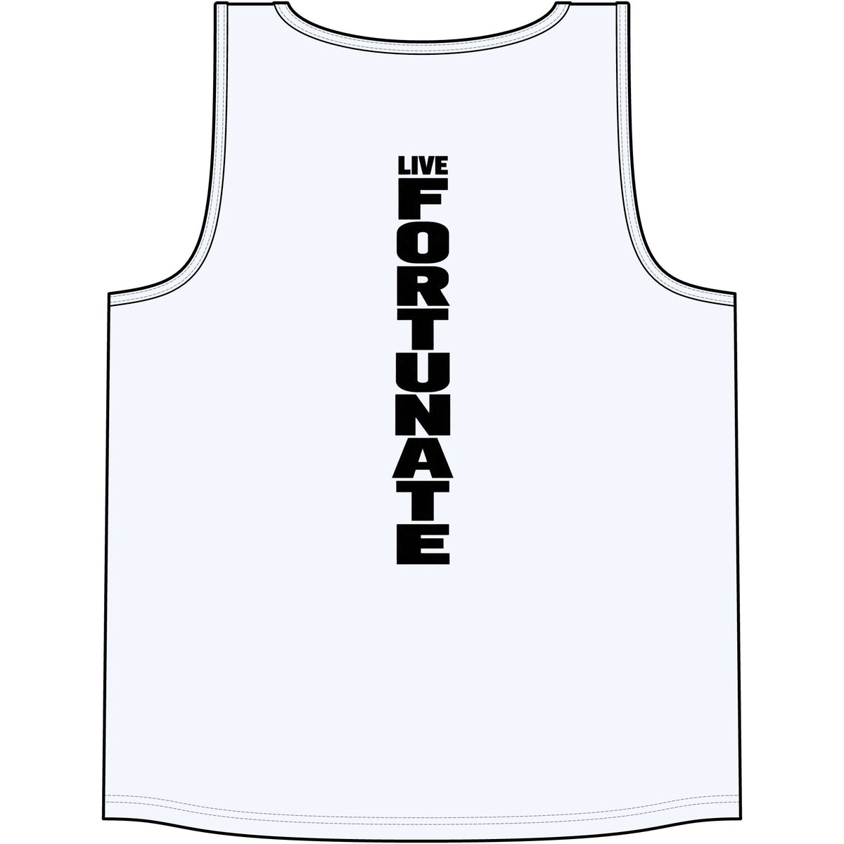 Live Fortunate Black Vertical Men's Training Tank