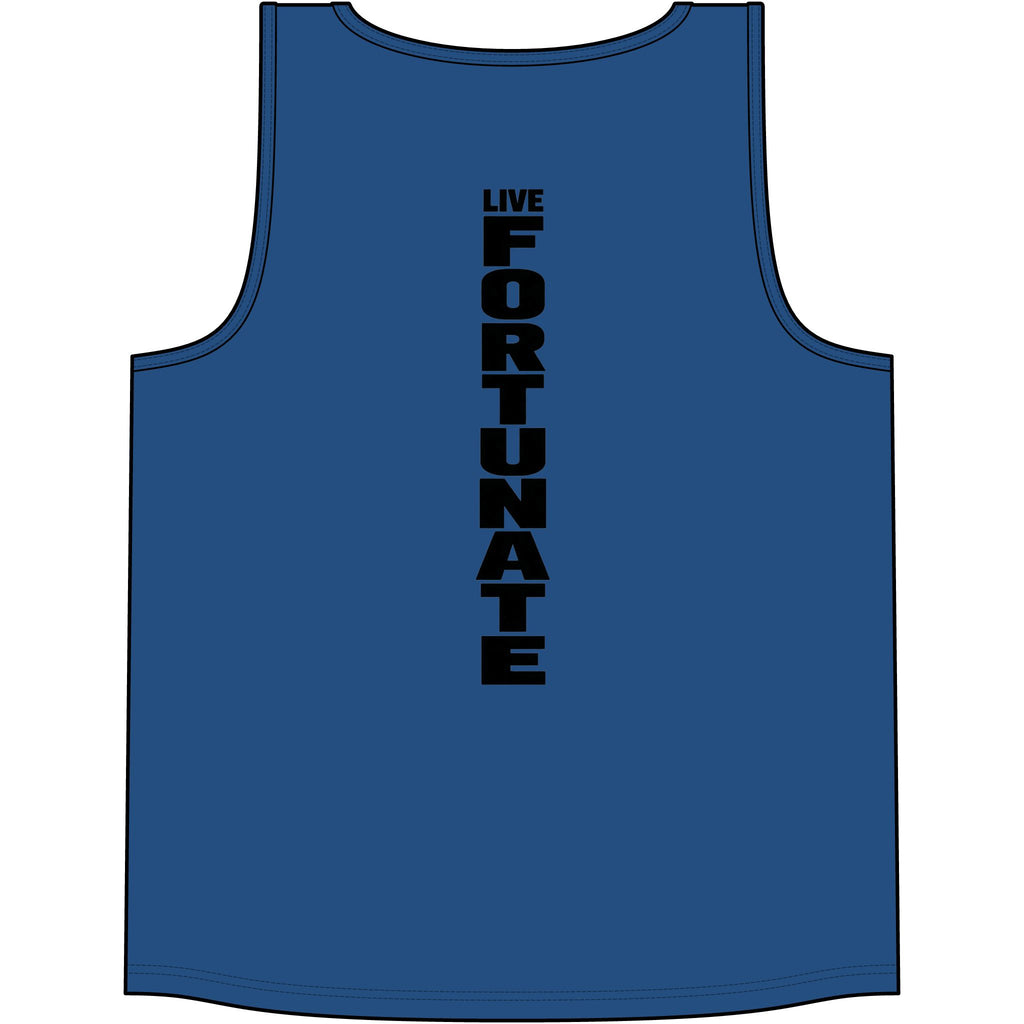 Live Fortunate Black Vertical Men's Training Tank