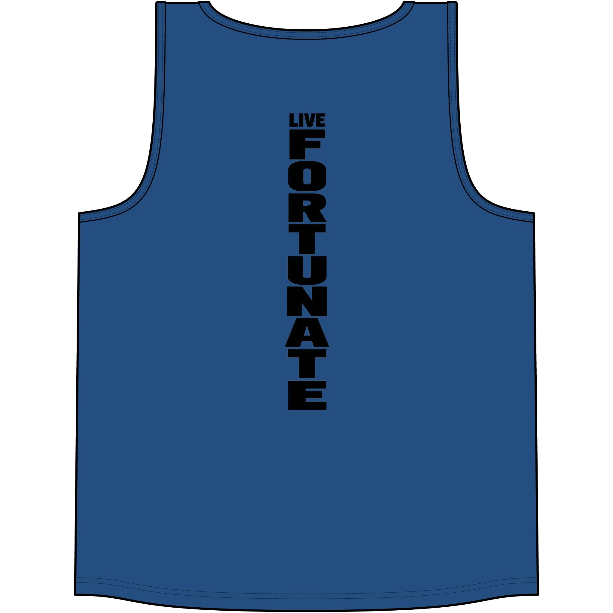 Live Fortunate Black Vertical Men's Training Tank