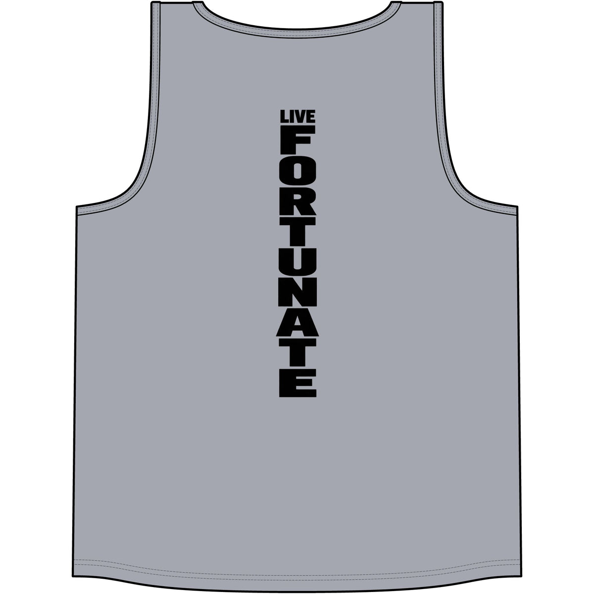 Live Fortunate Black Vertical Men's Training Tank