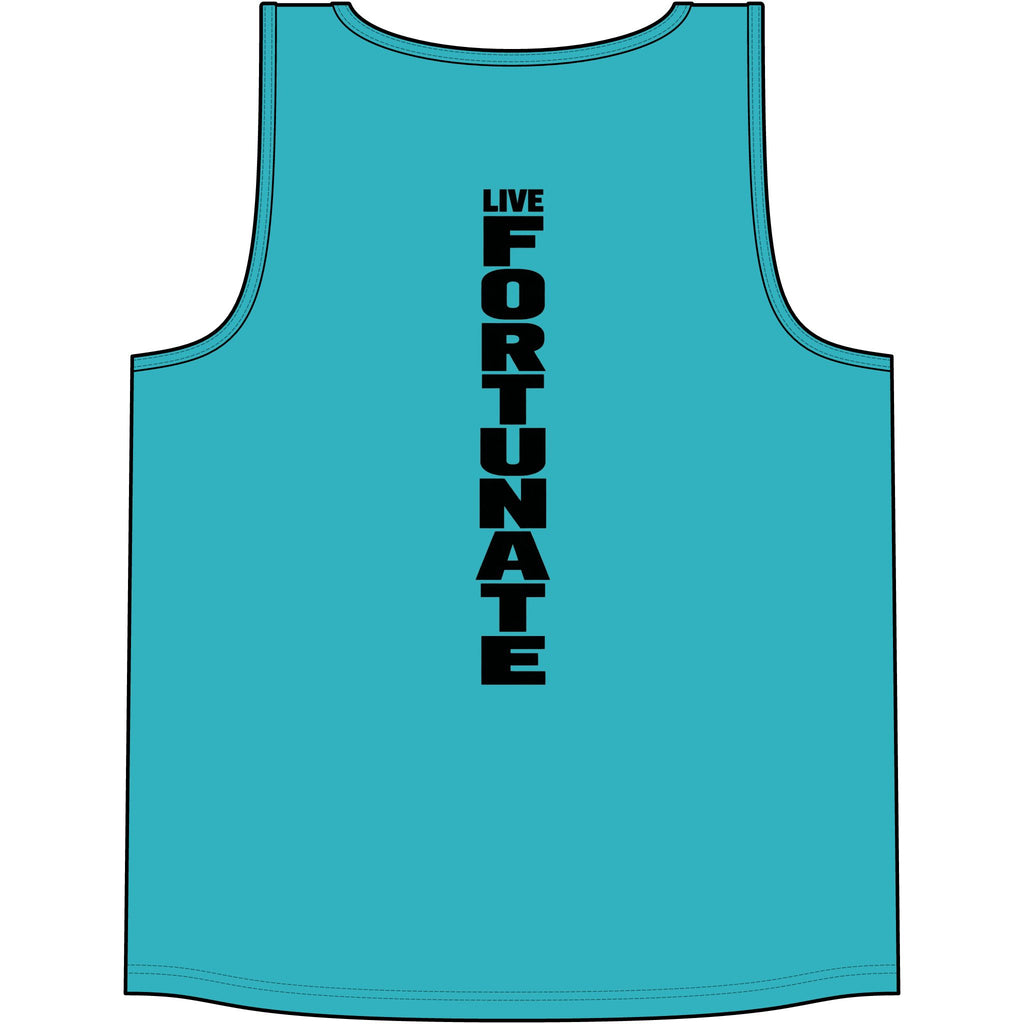 Live Fortunate Black Vertical Men's Training Tank