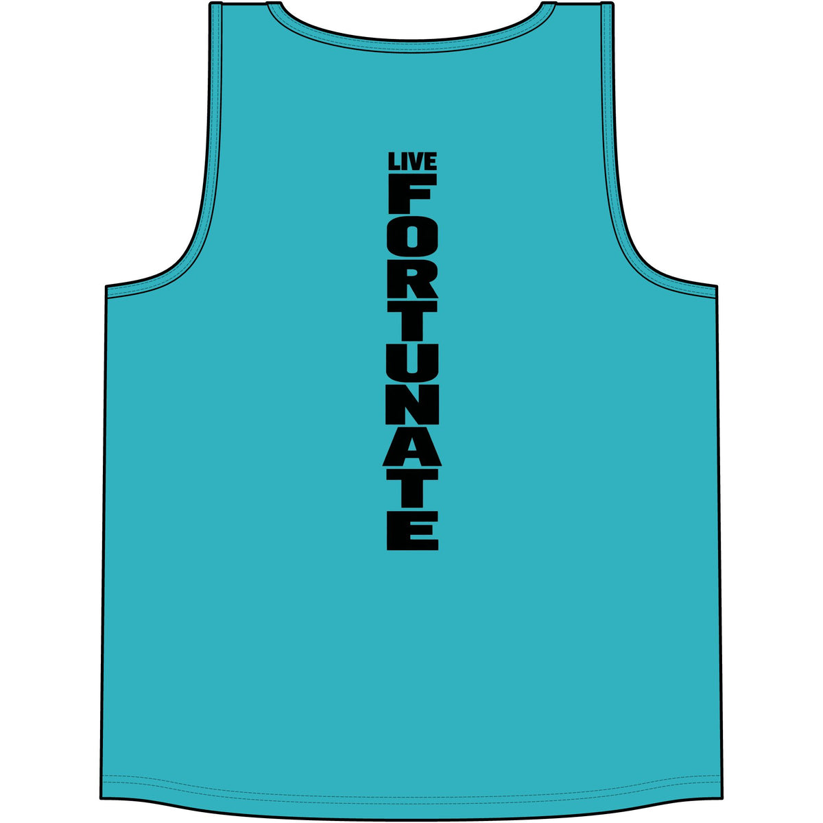 Live Fortunate Black Vertical Men's Training Tank