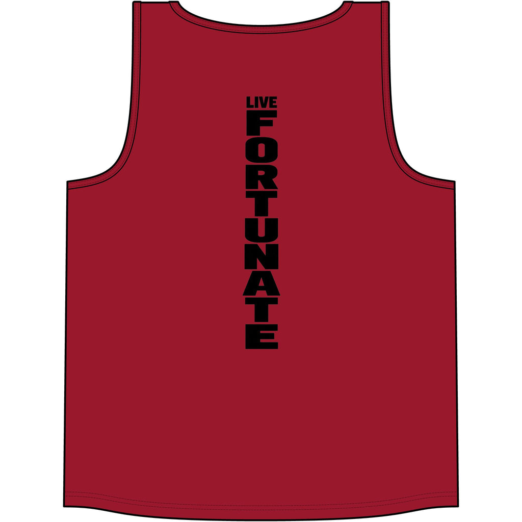 Live Fortunate Black Vertical Men's Training Tank