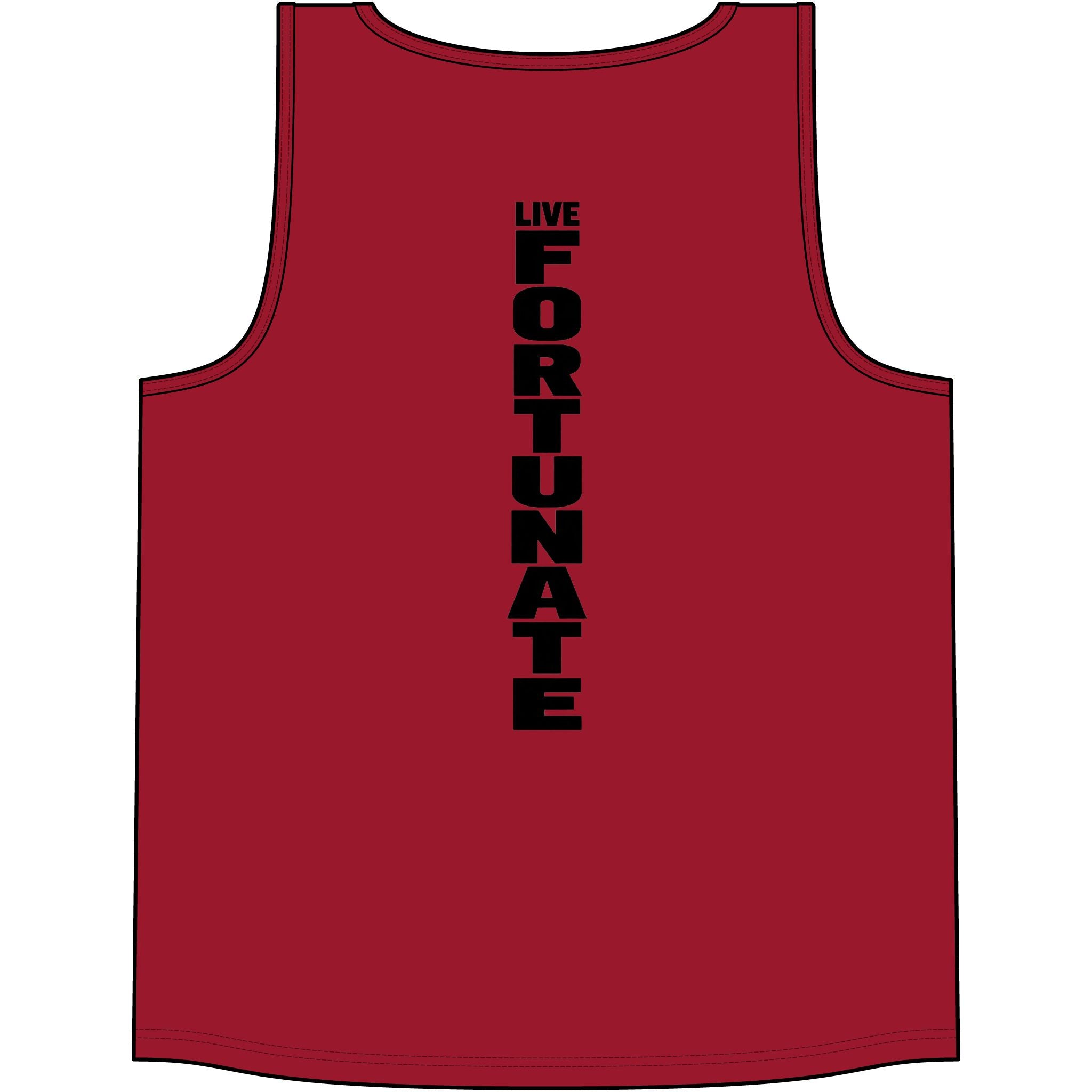 Live Fortunate Black Vertical Men's Training Tank