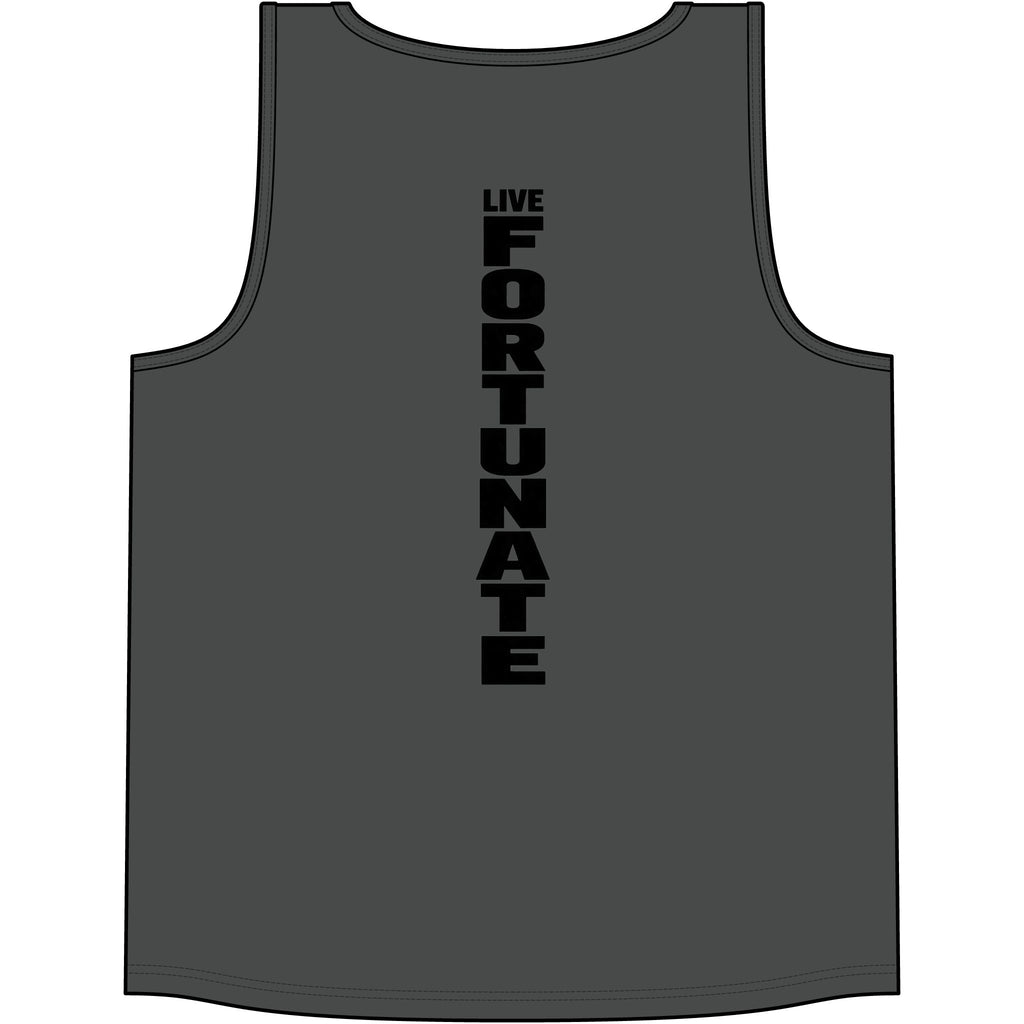 Live Fortunate Black Vertical Men's Training Tank