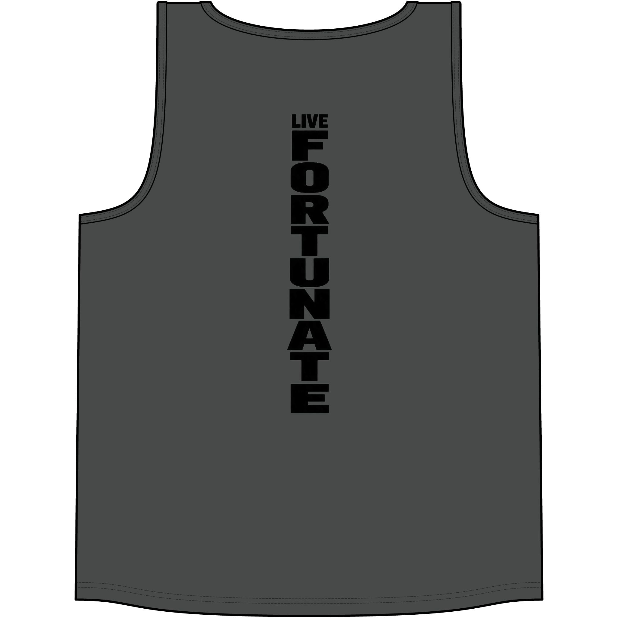 Live Fortunate Black Vertical Men's Training Tank