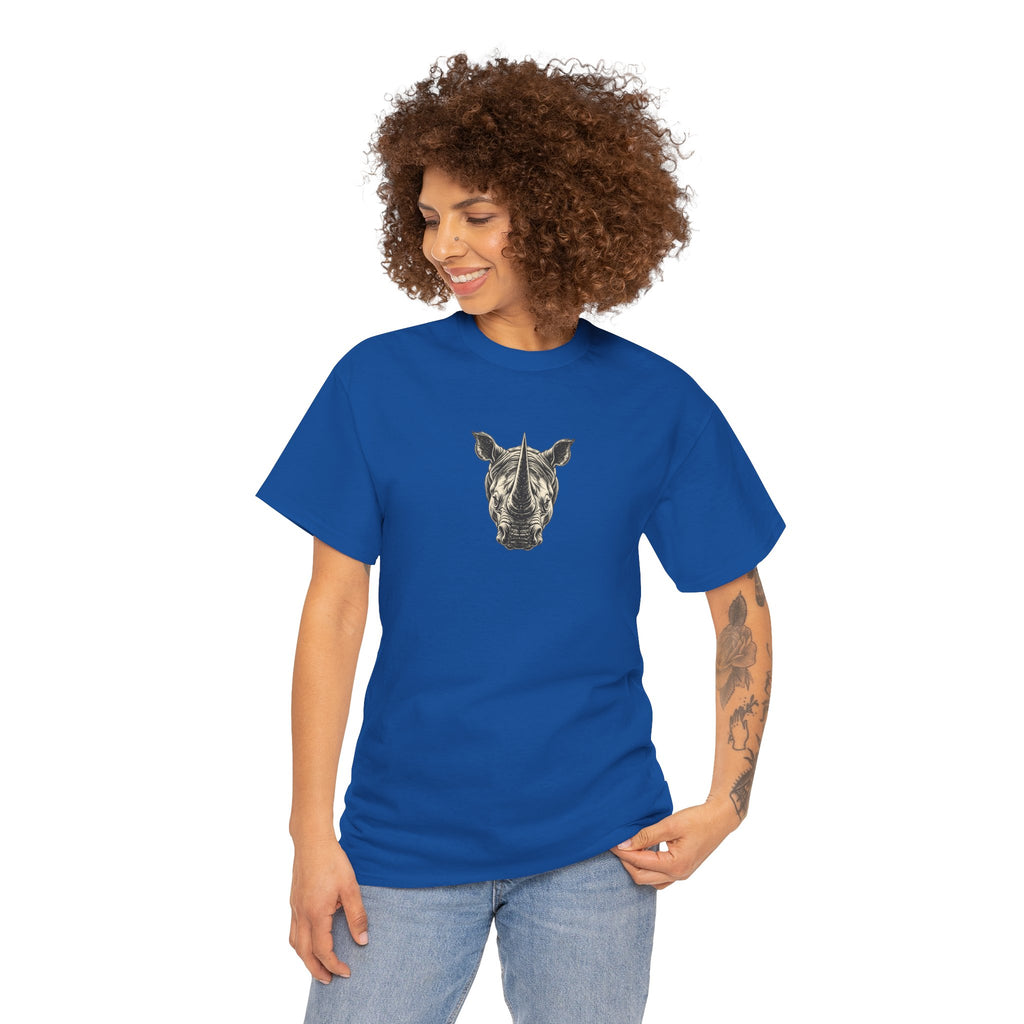 Rhino Mindset Men’s Front & Back Graphic T-Shirt | Live Fortunate