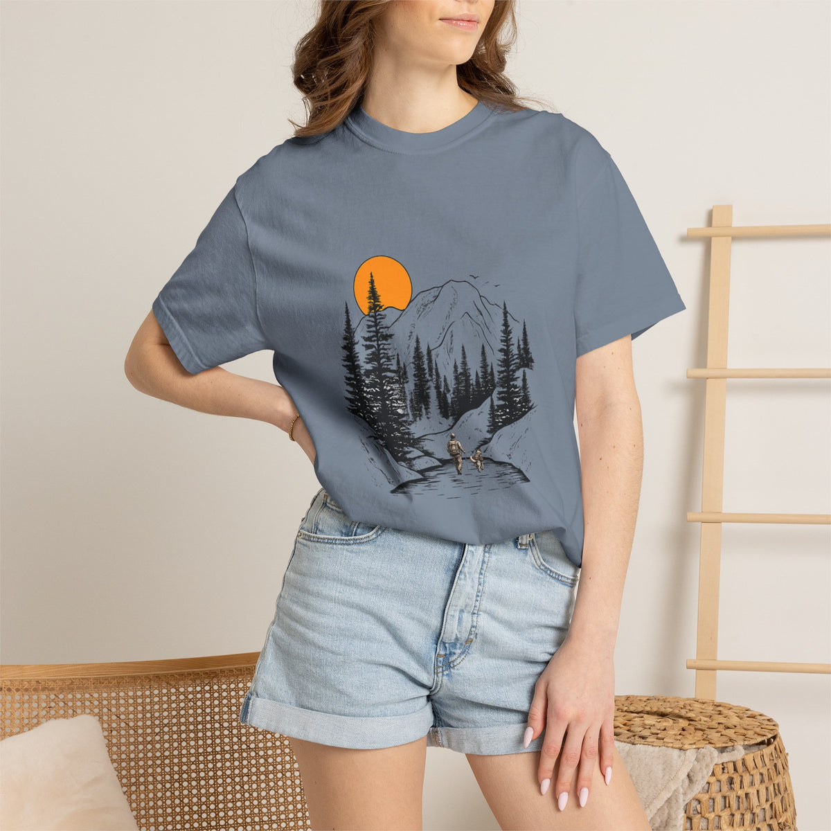 Mountain Sunset Hiking T-Shirt