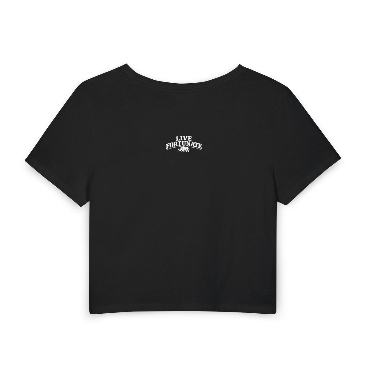 Not Lucky Fortunate Women's Baby Tee — Vintage Script Graphic