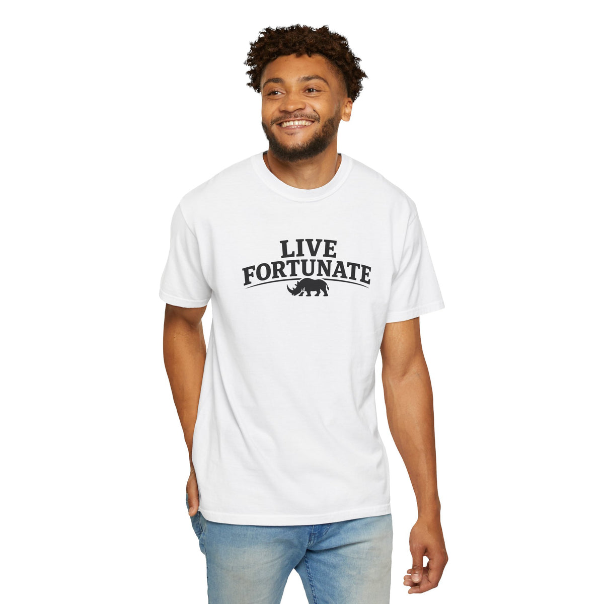 Rhino Logo T-Shirt — LiveFortunate.com Graphic Tee