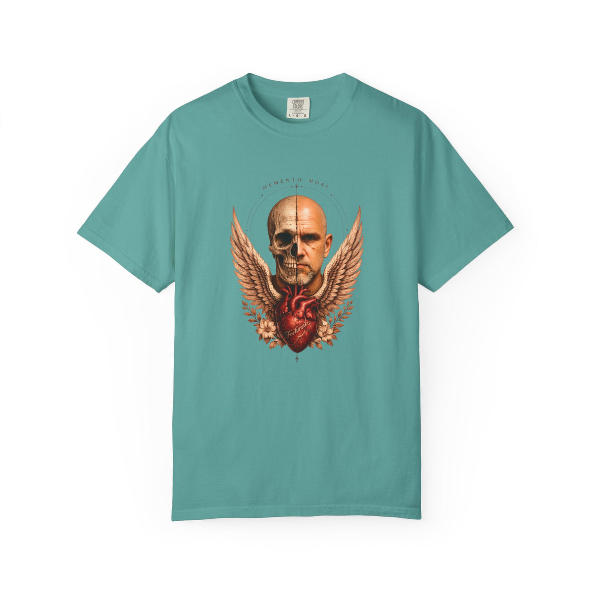 Memento Mori  — Anatomical Heart & Half Skull Graphic Tee