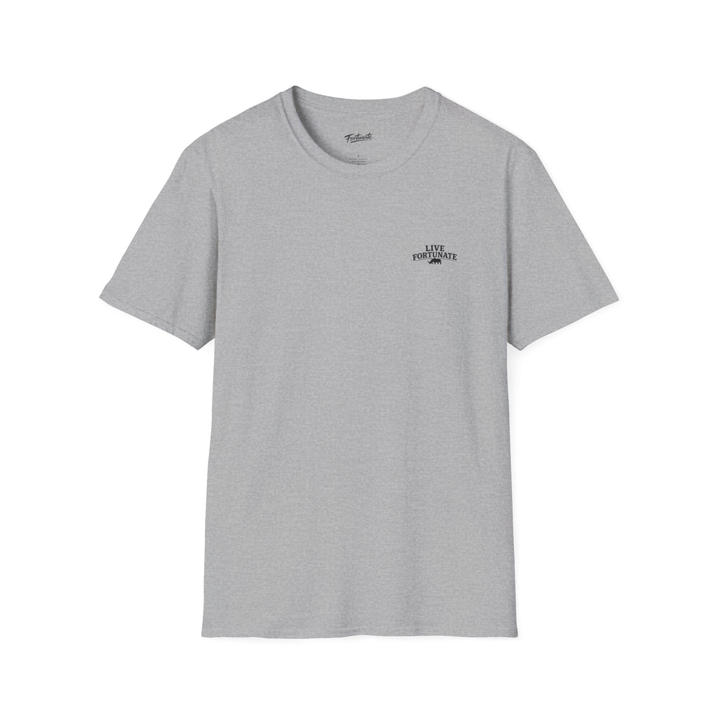 Tree of Clues Sunset T-Shirt — Silhouette Nature Graphic Tee