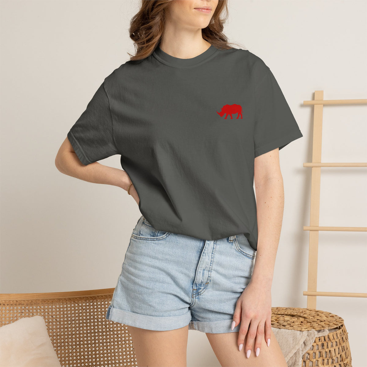 Live Fortunate Rhino T-Shirt — Red Rhino Logo Tee