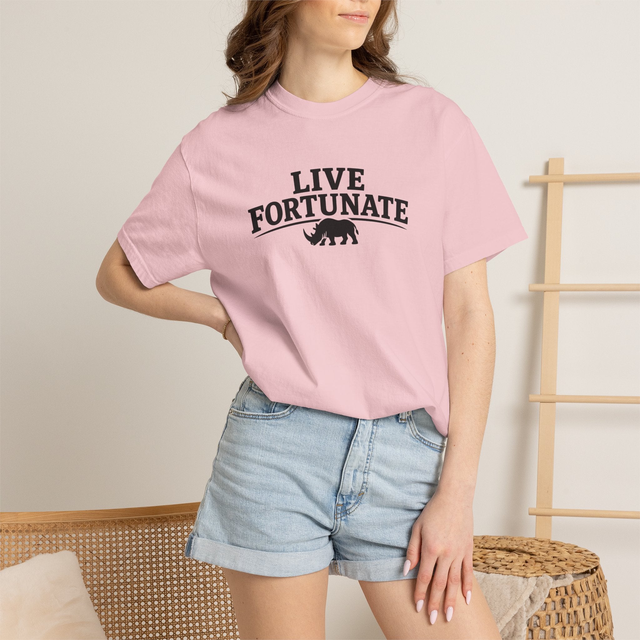 Rhino Logo T-Shirt — LiveFortunate.com Graphic Tee