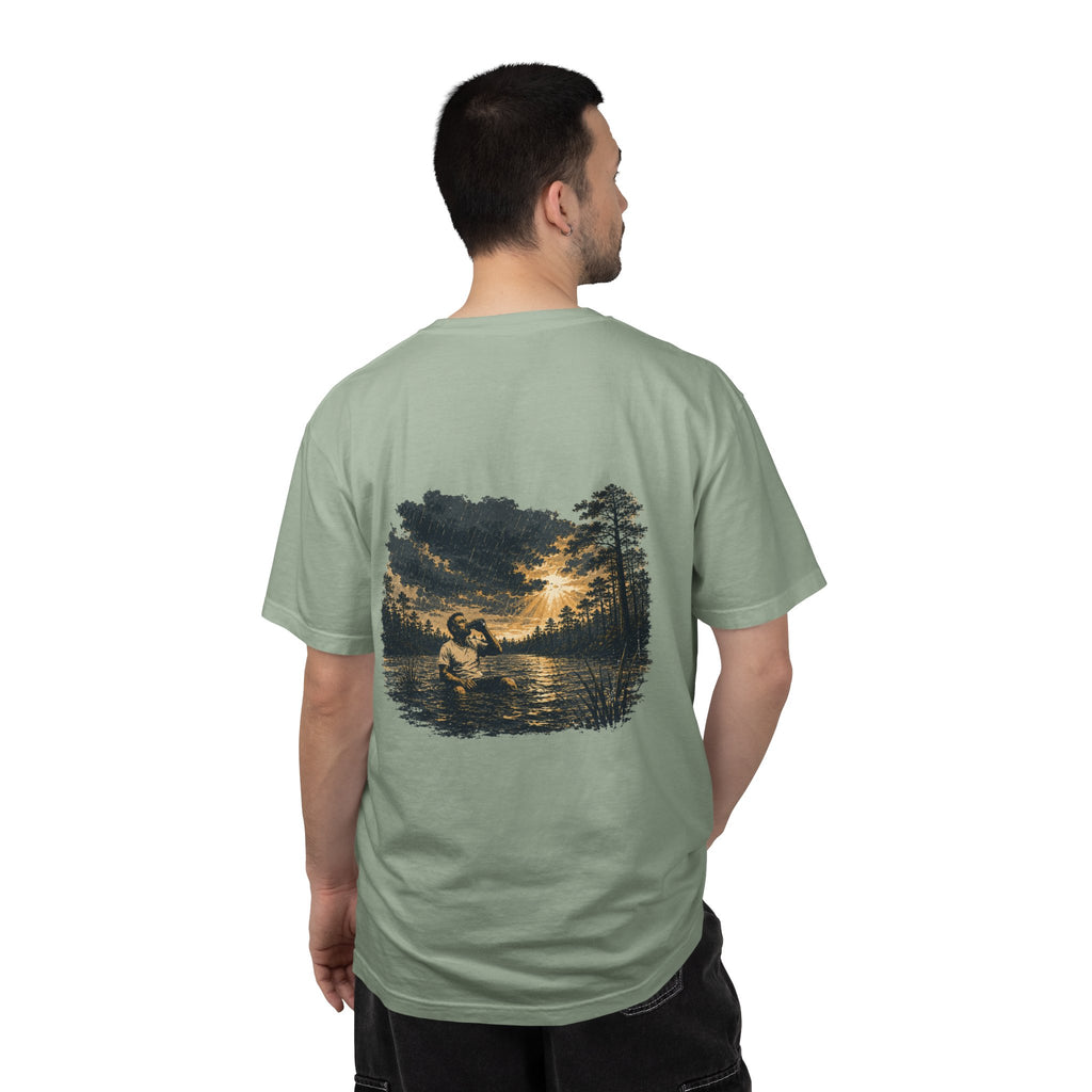 Sunset Vintage T-Shirt — Lake Scene