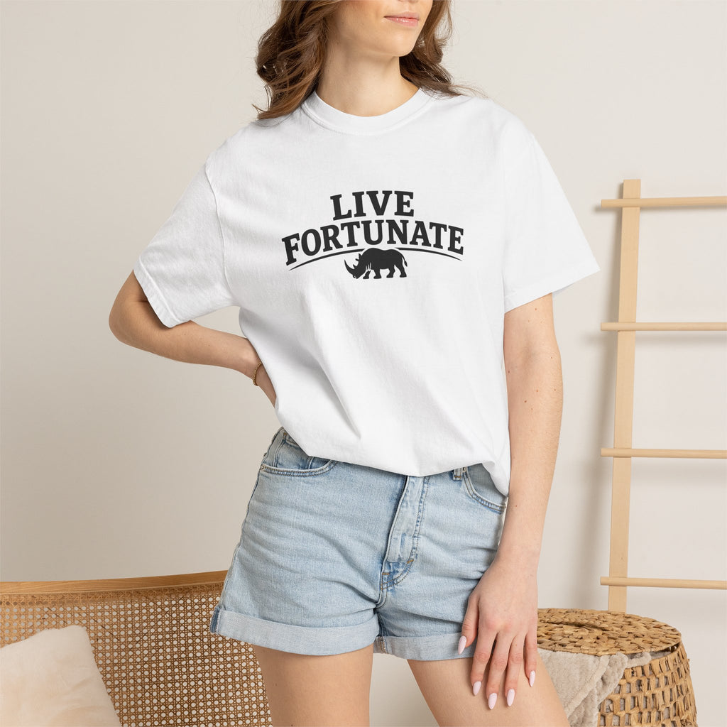Rhino Logo T-Shirt — LiveFortunate.com Graphic Tee