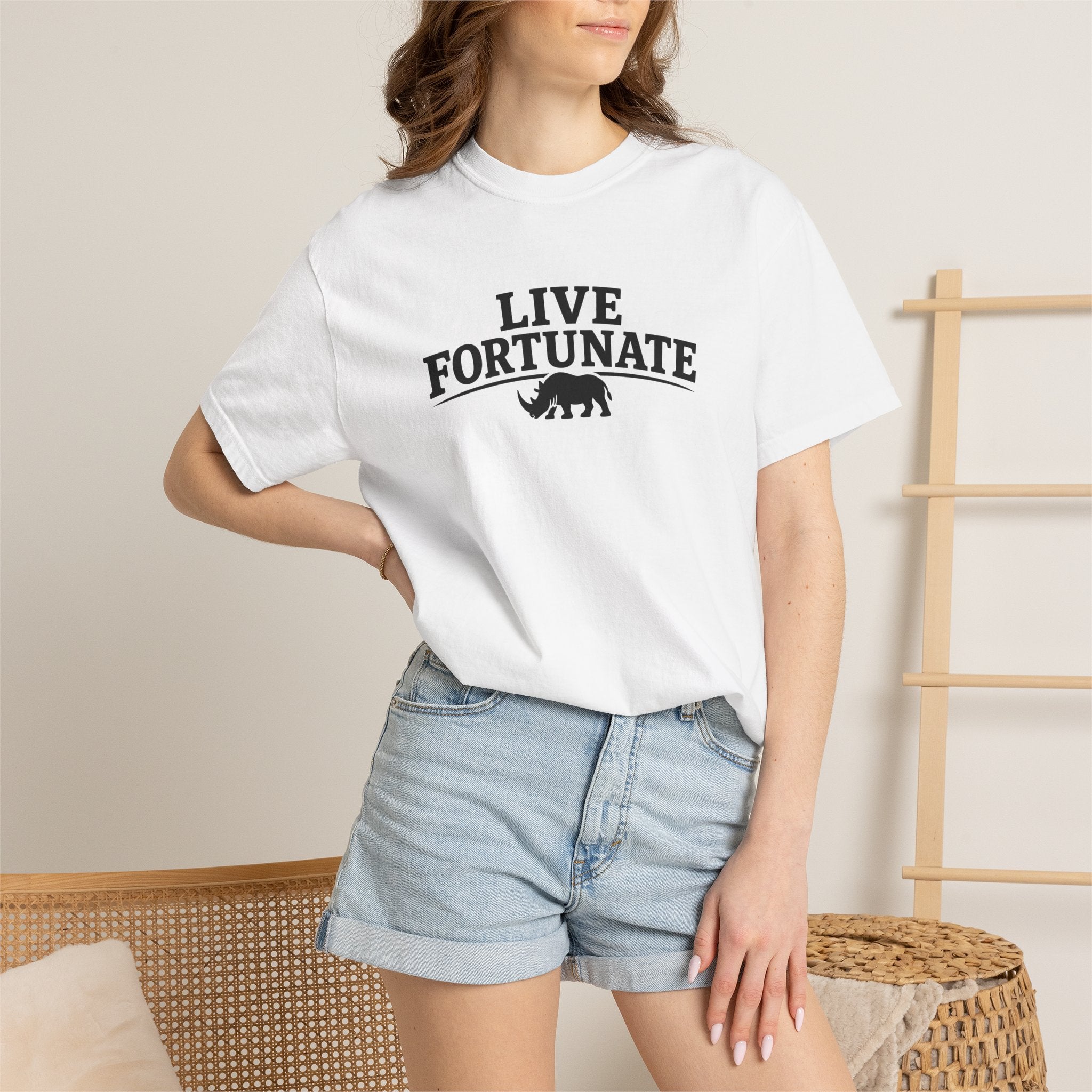 Rhino Logo T-Shirt — LiveFortunate.com Graphic Tee