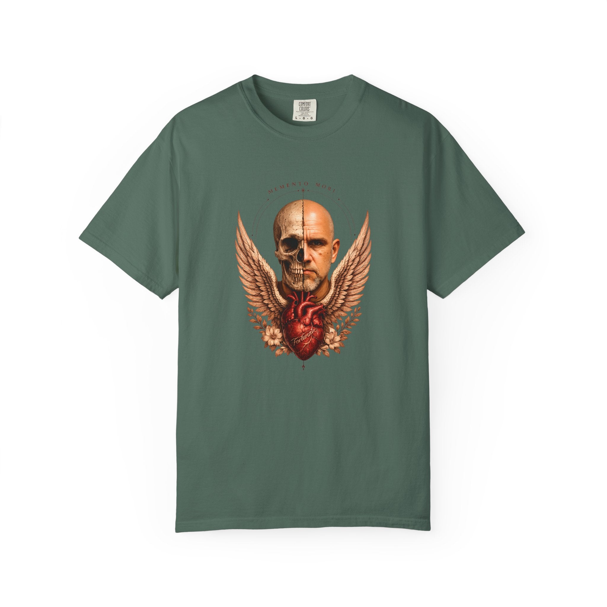 Memento Mori  — Anatomical Heart & Half Skull Graphic Tee