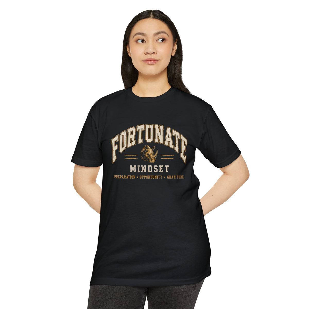 Fortunate Mindset Men’s Vintage Rhino Graphic T-Shirt | Live Fortunate