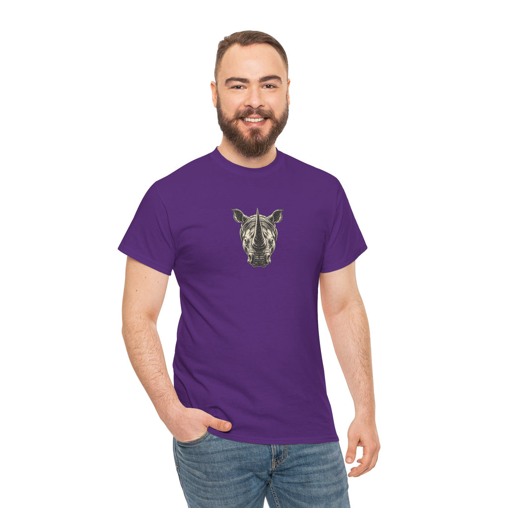 Rhino Mindset Men’s Front & Back Graphic T-Shirt | Live Fortunate