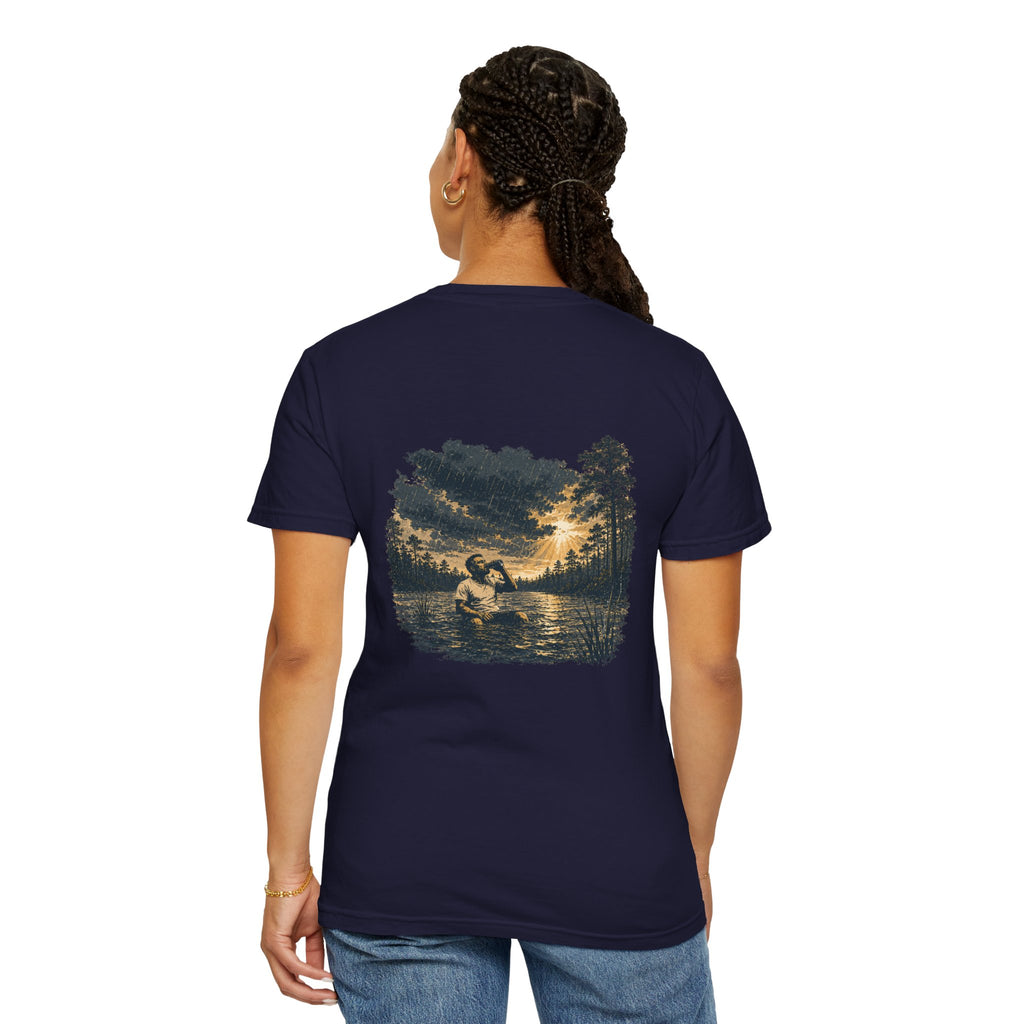 Sunset Vintage T-Shirt — Lake Scene