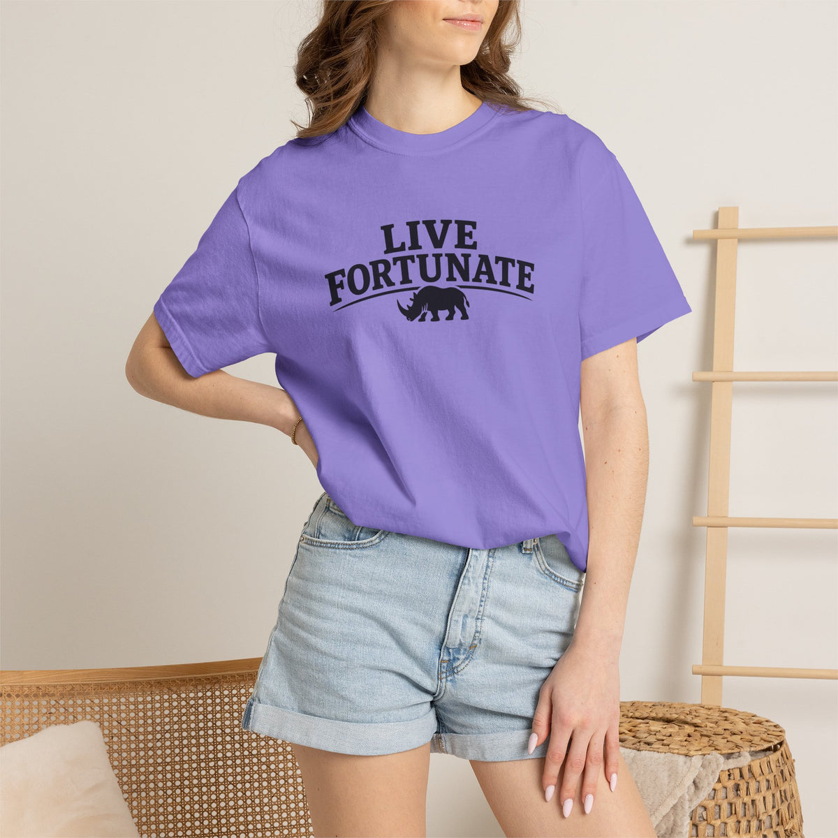 Rhino Logo T-Shirt — LiveFortunate.com Graphic Tee