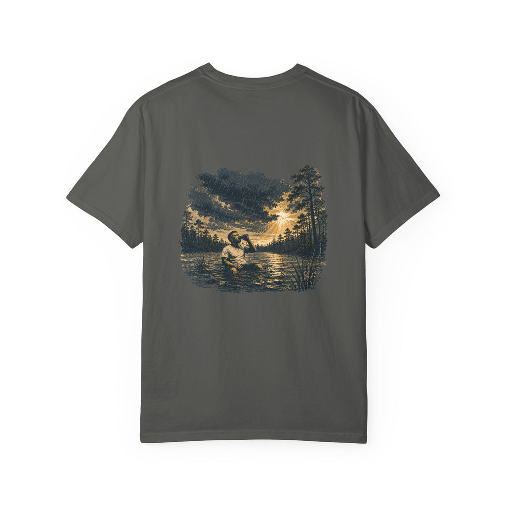 Sunset Vintage T-Shirt — Lake Scene