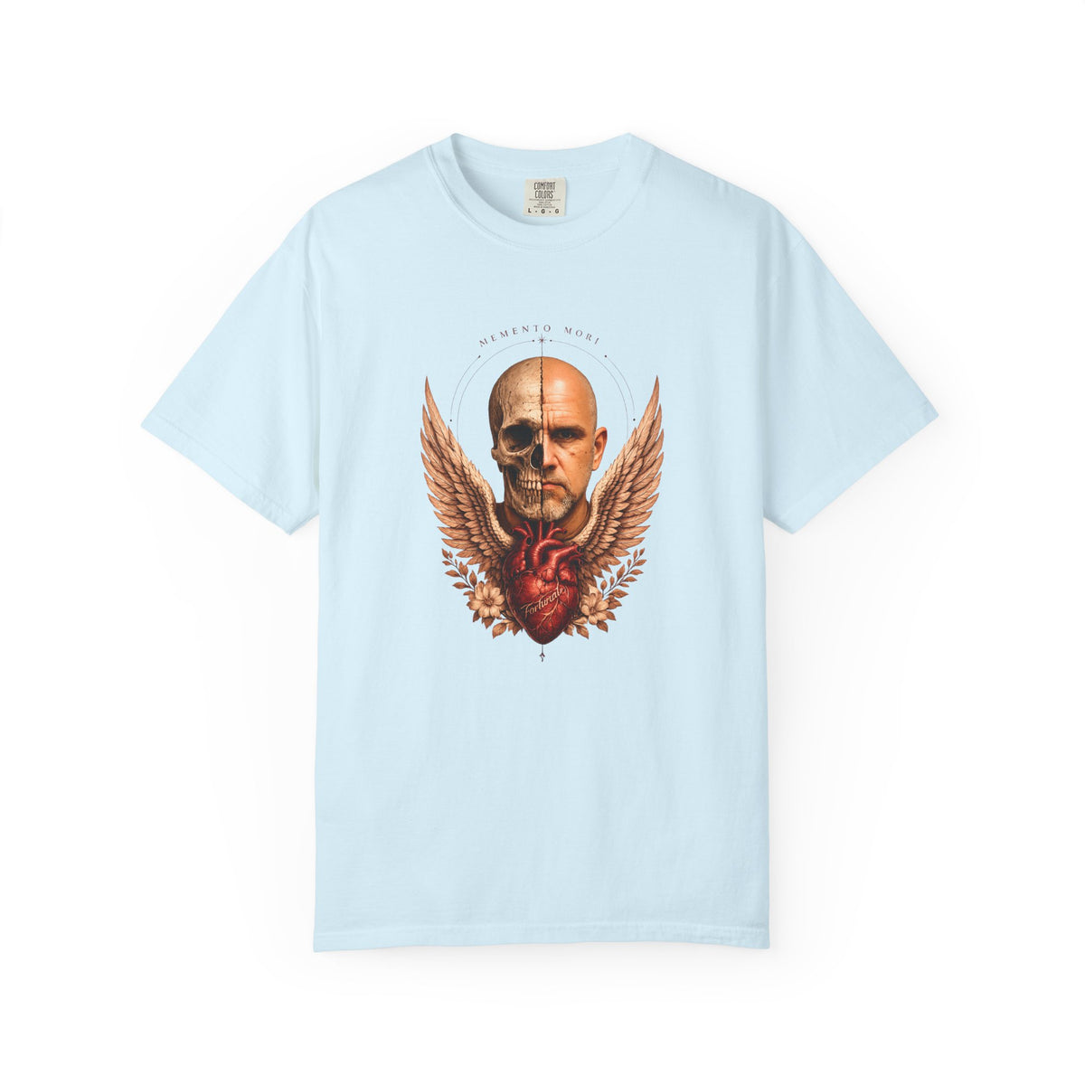 Memento Mori  — Anatomical Heart & Half Skull Graphic Tee