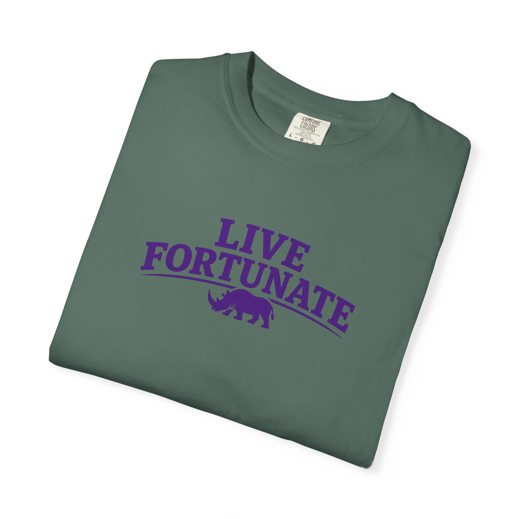 Live Fortunate Rhino Graphic T‑Shirt