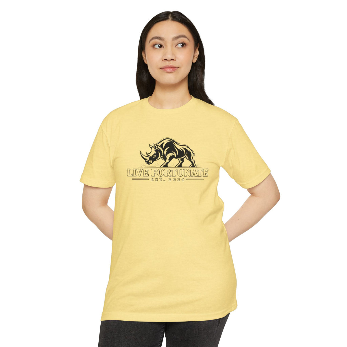 Live Fortunate EST. 2026 Rhino Tee
