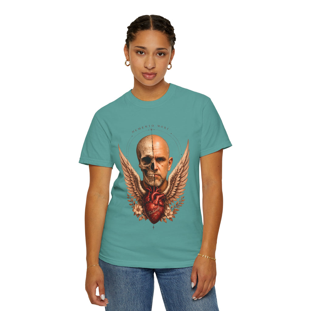 Memento Mori  — Anatomical Heart & Half Skull Graphic Tee