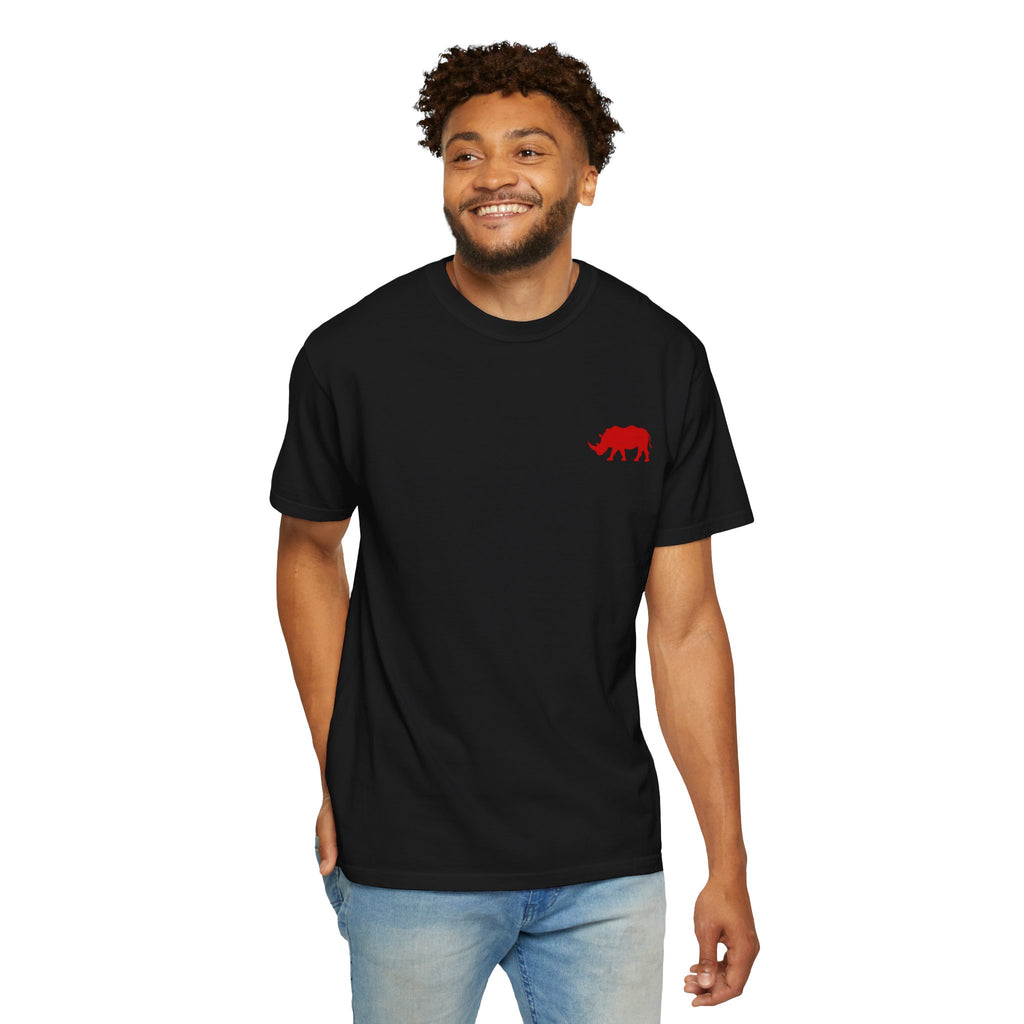 Live Fortunate Rhino T-Shirt — Red Rhino Logo Tee