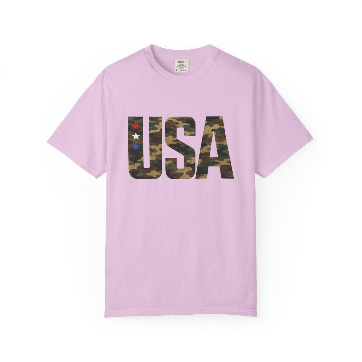 USA Camo Graphic T‑Shirt — Patriotic Military Style Tee